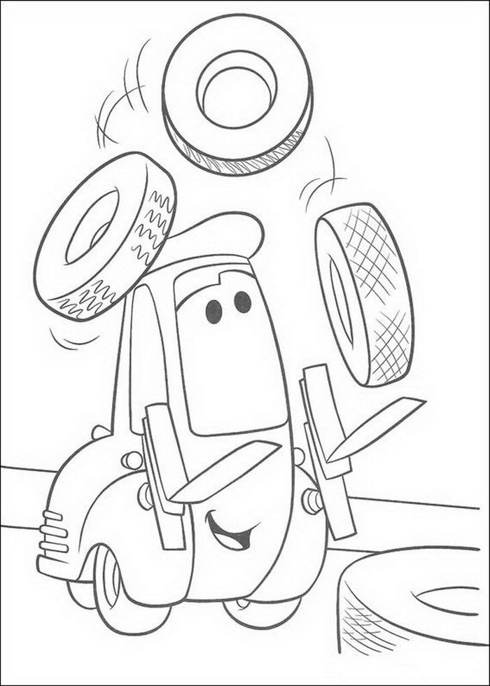 Plansa de colorat cu Cars pixar 90 224
